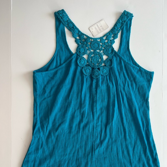 Vintage DCC Missy Turquoise Blue Tank Top, Boho, Medium - Picture 3 of 10
